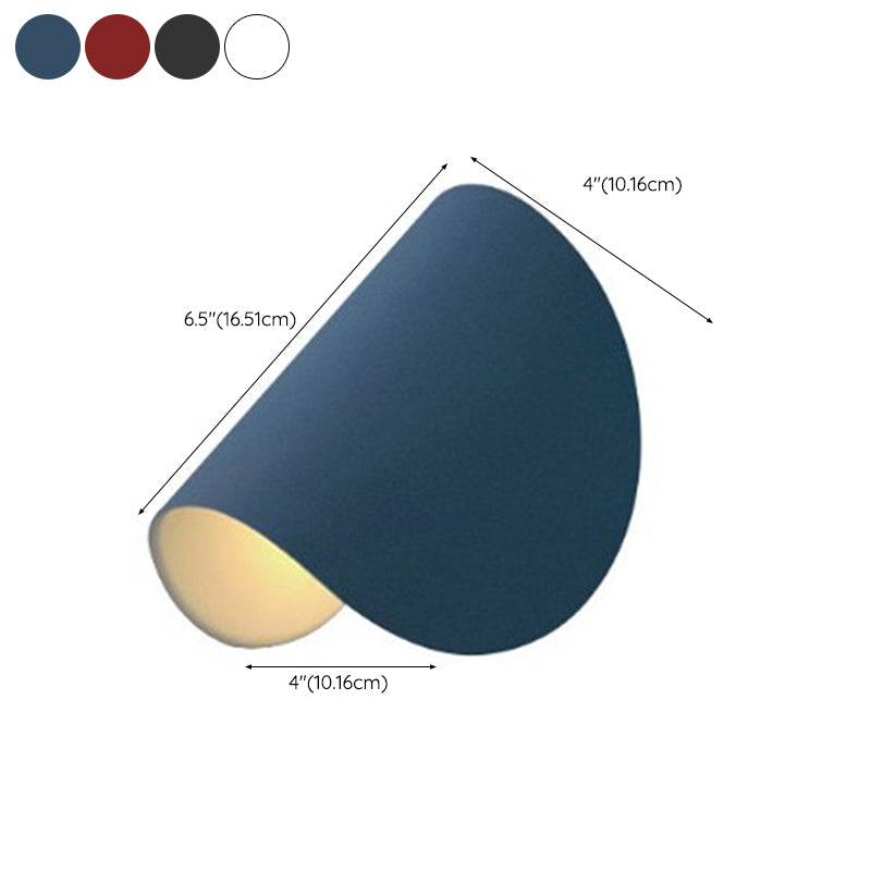 Nordic Style Wall Light Colorful Arc Shape Wall Lamp with Iron Shade for Bedroom