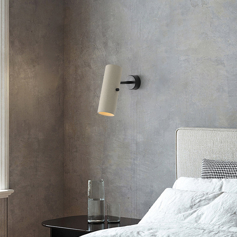 Modern Simple Metal Wall Light Cylinder Shape Adjustable Wall Lamp for Living Room