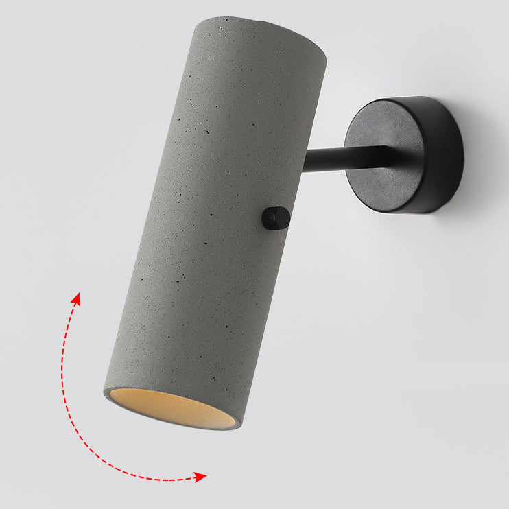 Modern Simple Metal Wall Light Cylinder Shape Adjustable Wall Lamp for Living Room