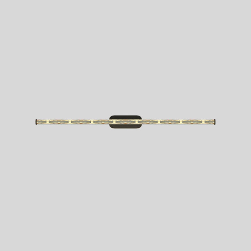 Golden/Black Single Contemporary Bathroom Vanity Light LED Metallic Bath Bar