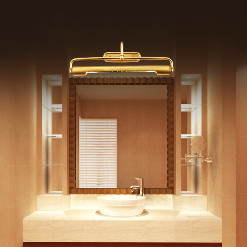 Vintage Vanity Lighting Copper Wall Light Fixture in Gold for Bathroom