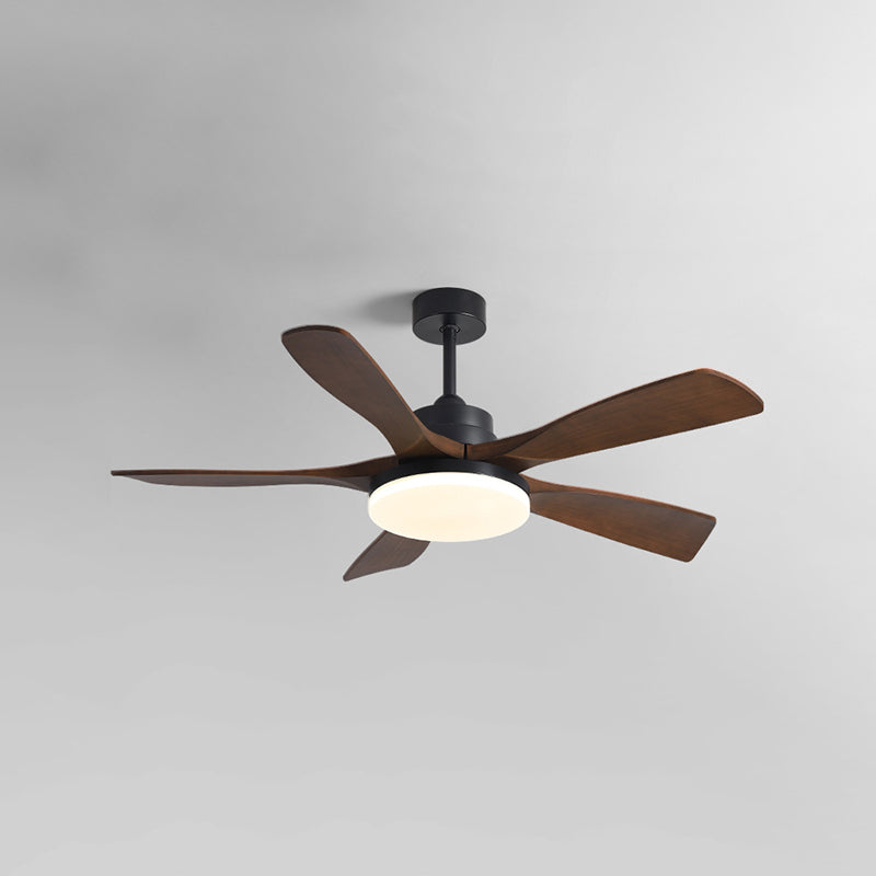 Nordic Ceiling Fan Light Fixture Simple Wooden LED Ceiling Lamp for Bedroom
