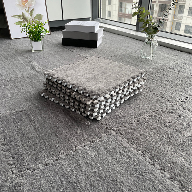Dark Color Level Loop Carpet Tile Non-Skid Interlocking Bedroom Carpet Tiles