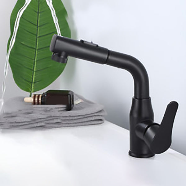 Modern 1-Handle Bathroom Sink Faucet Circular Vessel Sink Faucet Stainless Steel