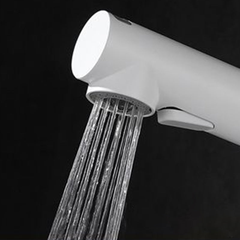 Contemporary Vessel Faucet Copper Single Handle Low Arc Retractable Vessel Faucet