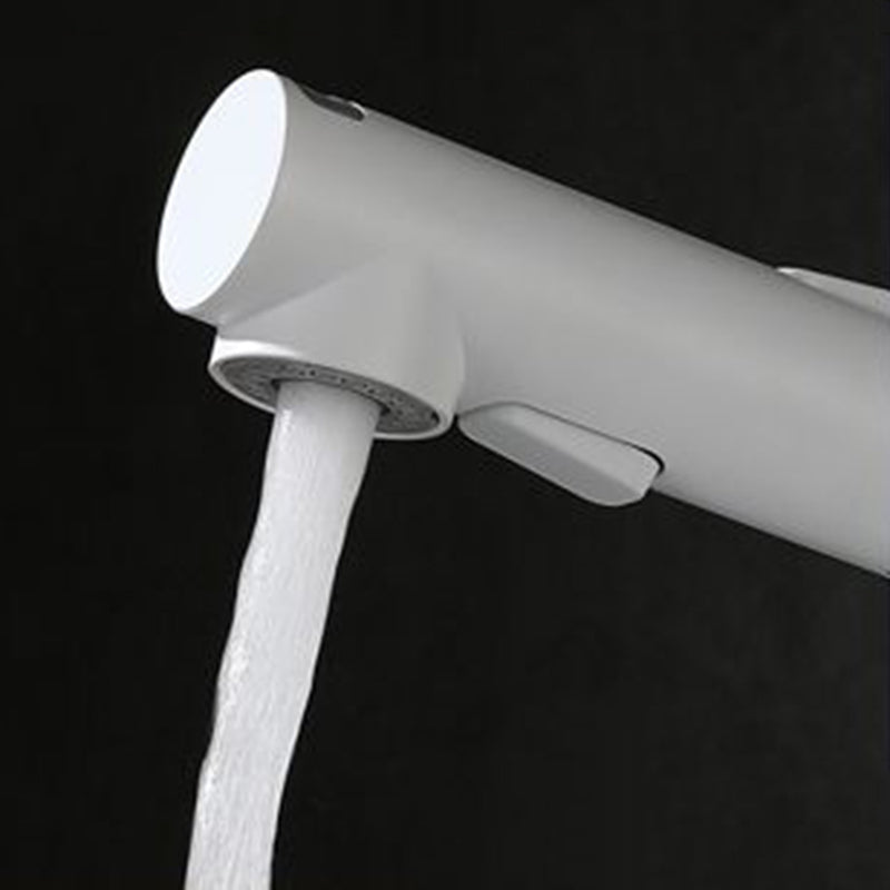 Contemporary Vessel Faucet Copper Single Handle Low Arc Retractable Vessel Faucet