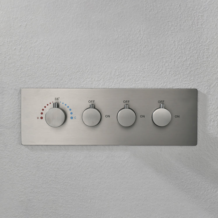 Modern Shower Head Combo Brass Slide Bar Included Wall Mounted Shower System
