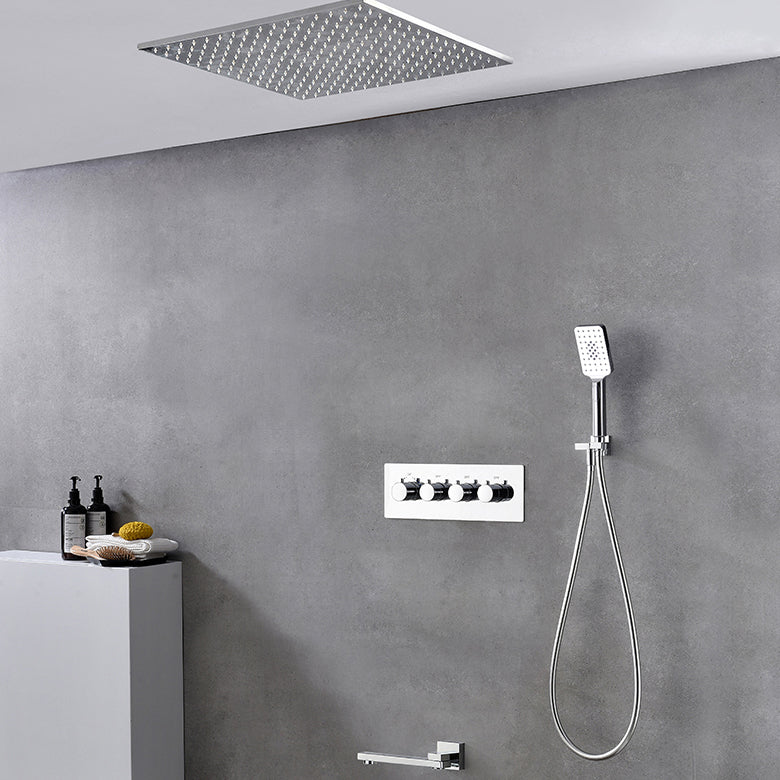 Modern Shower Trim Brass Slide Bar Included Adjustable Shower Head Shower Combo