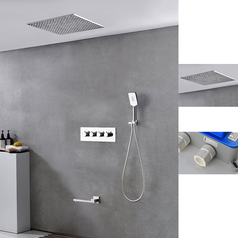 Modern Shower Trim Brass Slide Bar Included Adjustable Shower Head Shower Combo