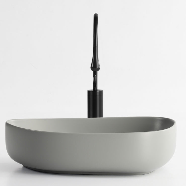 Modern Vessel Bathroom Sink Porcelain Specialty Shut-Off Valve Included Basin Sink