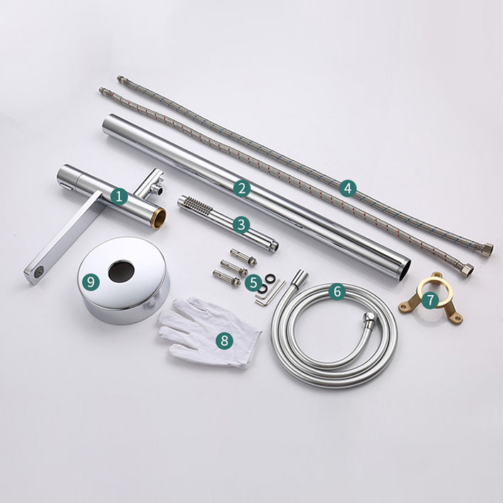 Contemporary Floor Mounted Copper Freestanding Tub Filler High Arc Tub Filler Trim