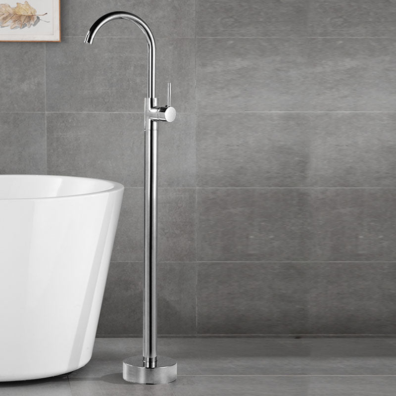 Contemporary Style Freestanding Faucet Copper Floor Mounted Freestanding Faucet