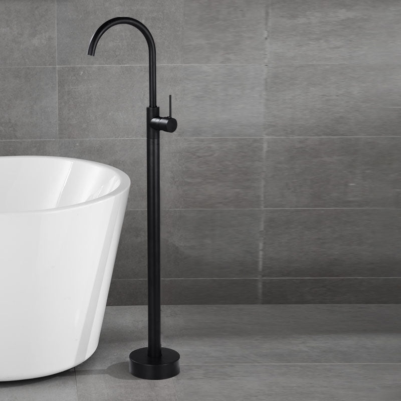 Contemporary Style Freestanding Faucet Copper Floor Mounted Freestanding Faucet