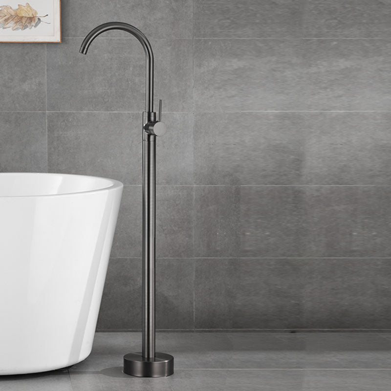Contemporary Style Freestanding Faucet Copper Floor Mounted Freestanding Faucet