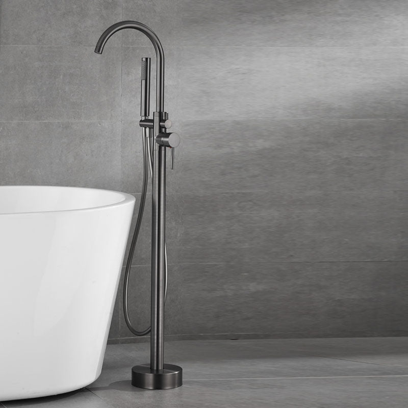 Contemporary Style Freestanding Faucet Copper Floor Mounted Freestanding Faucet