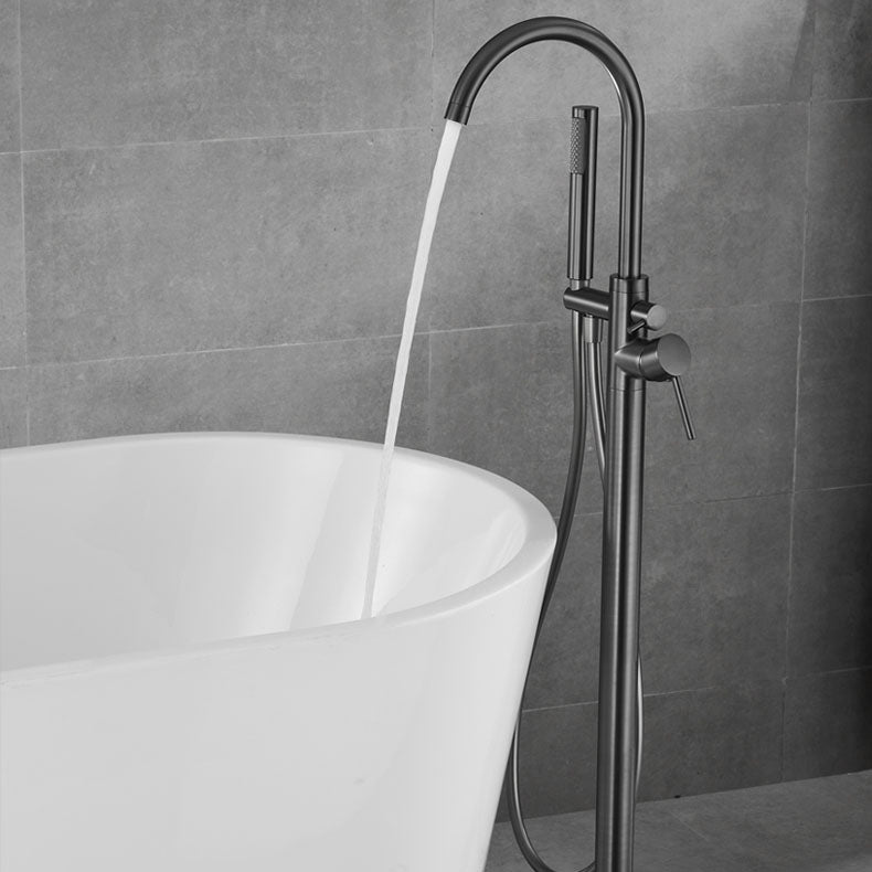 Contemporary Style Freestanding Faucet Copper Floor Mounted Freestanding Faucet