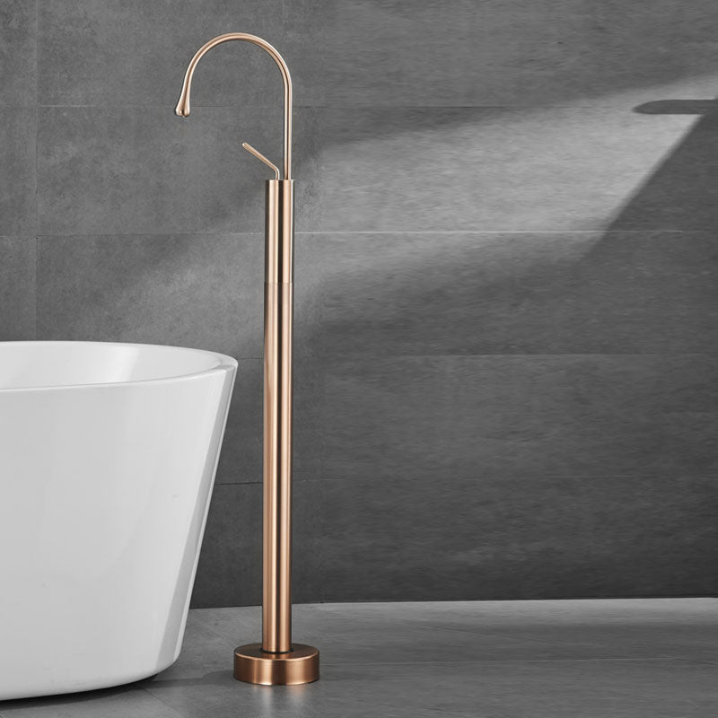 Contemporary Style Freestanding Faucet Copper Floor Mounted Freestanding Faucet