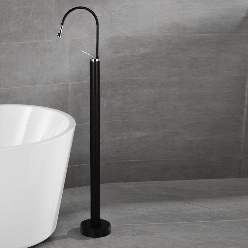Contemporary Style Freestanding Faucet Copper Floor Mounted Freestanding Faucet