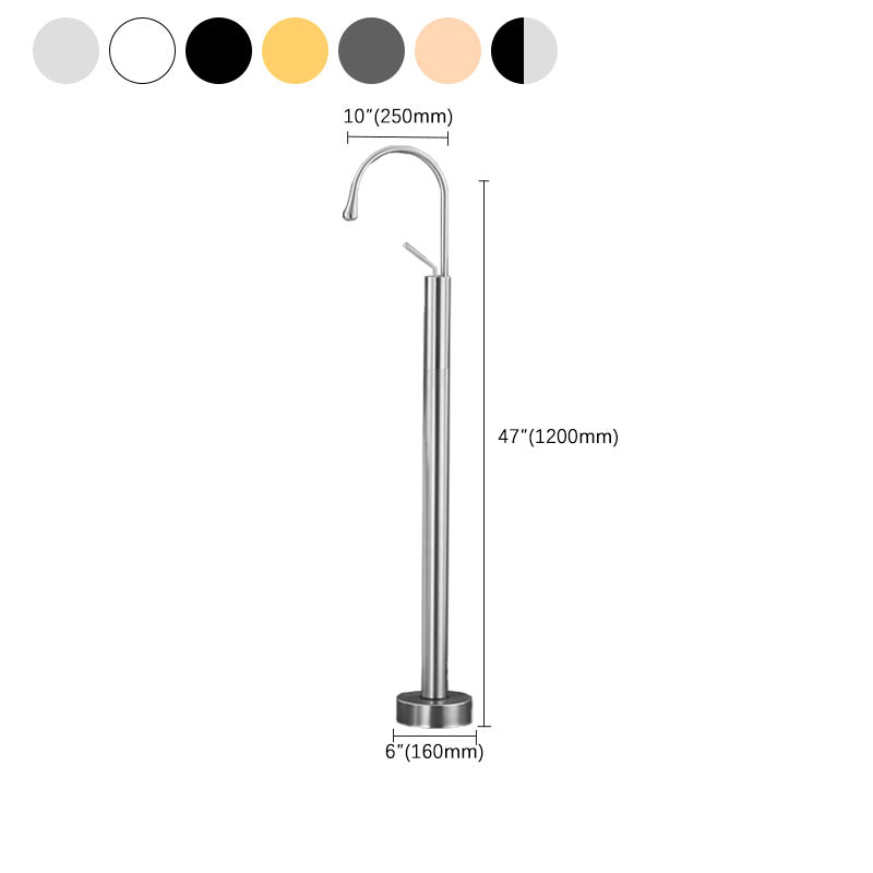 Contemporary Style Freestanding Faucet Copper Floor Mounted Freestanding Faucet