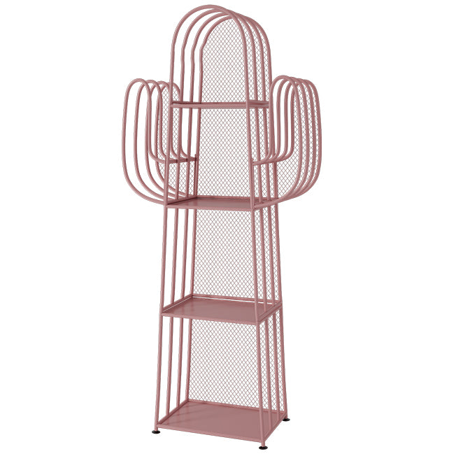 Scandinavian Antique Finish Shelf Bookcase Metal Etagere Bookshelf with Shelves