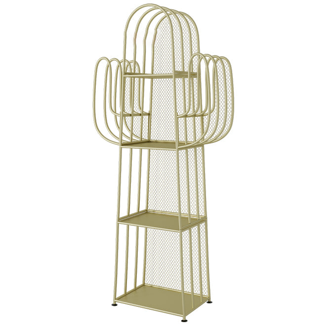 Scandinavian Antique Finish Shelf Bookcase Metal Etagere Bookshelf with Shelves