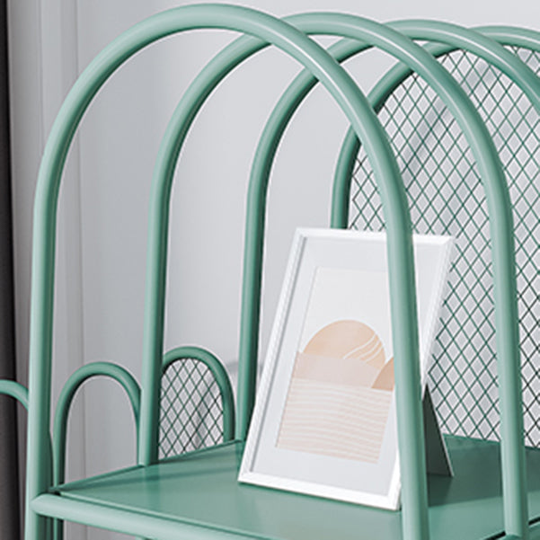 Scandinavian Antique Finish Shelf Bookcase Metal Etagere Bookshelf with Shelves