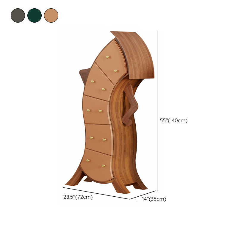 Ultra-Modern Lingerie Chest Birch Vertical Storage Chest Dresser for Bedroom