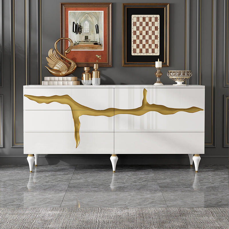 13.65-inch Width Modern Storage Chest Dresser Stone Storage Chest with 6 Drawers