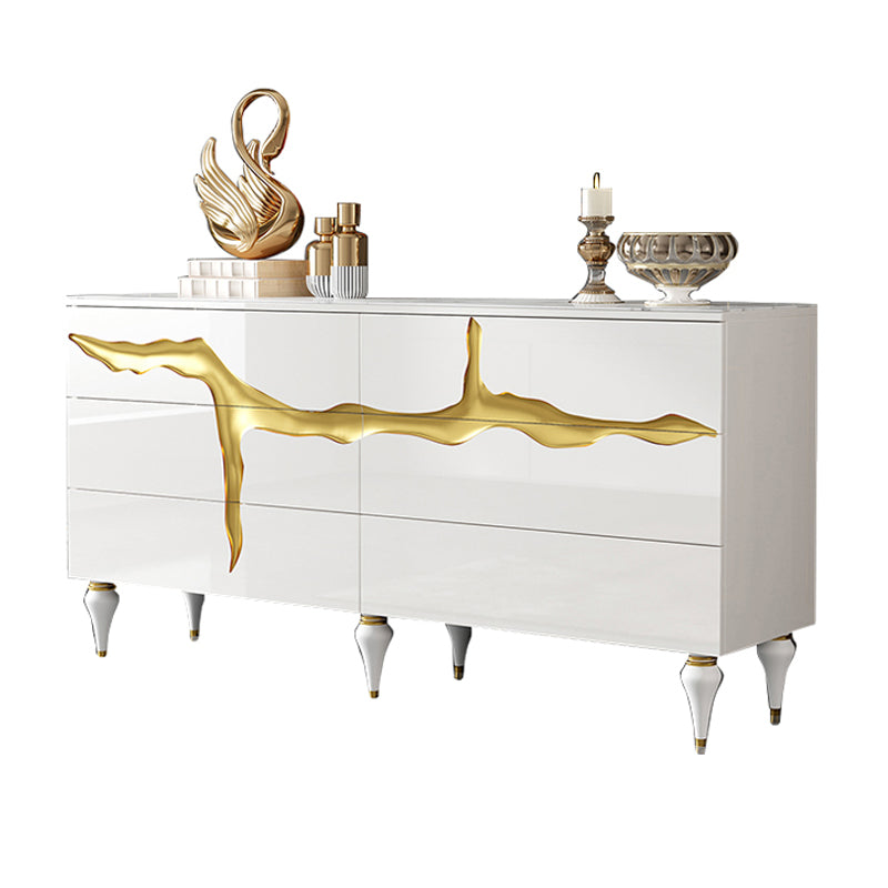 13.65-inch Width Modern Storage Chest Dresser Stone Storage Chest with 6 Drawers