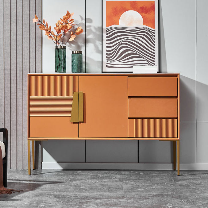 Glam Horizontal Combo Dresser Stone Storage Chest Dresser for Bedroom