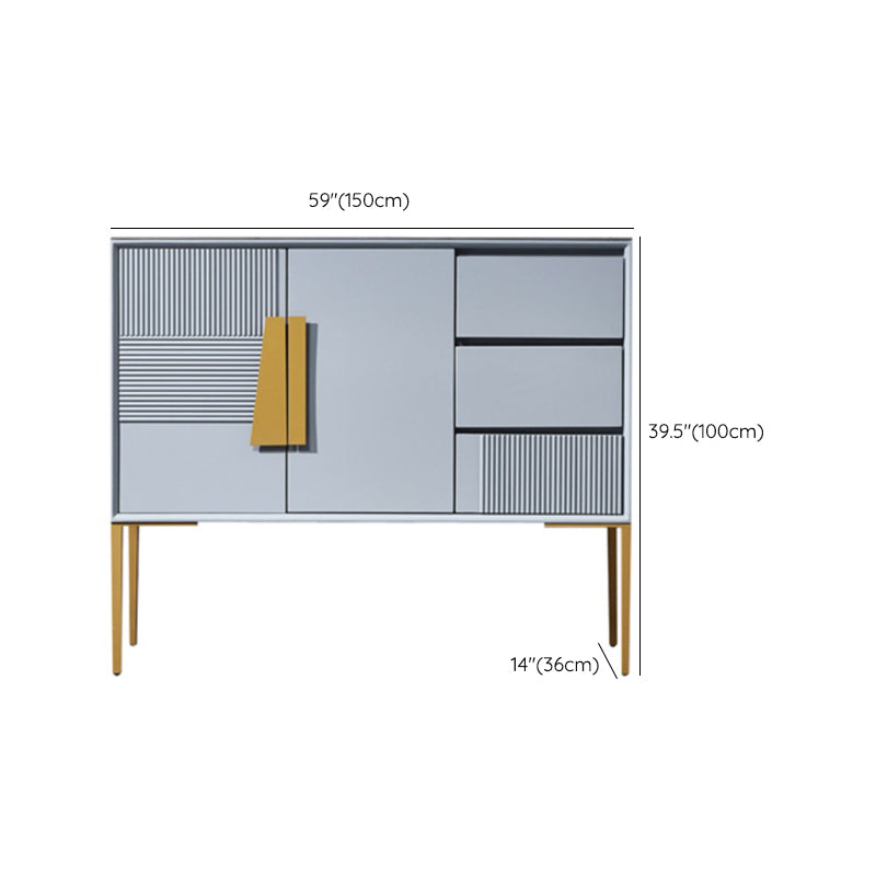 Glam Horizontal Combo Dresser Stone Storage Chest Dresser for Bedroom