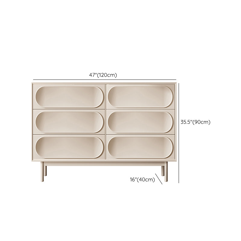 Ultra-Modern Double Dresser Birch Storage Chest Dresser for Bedroom