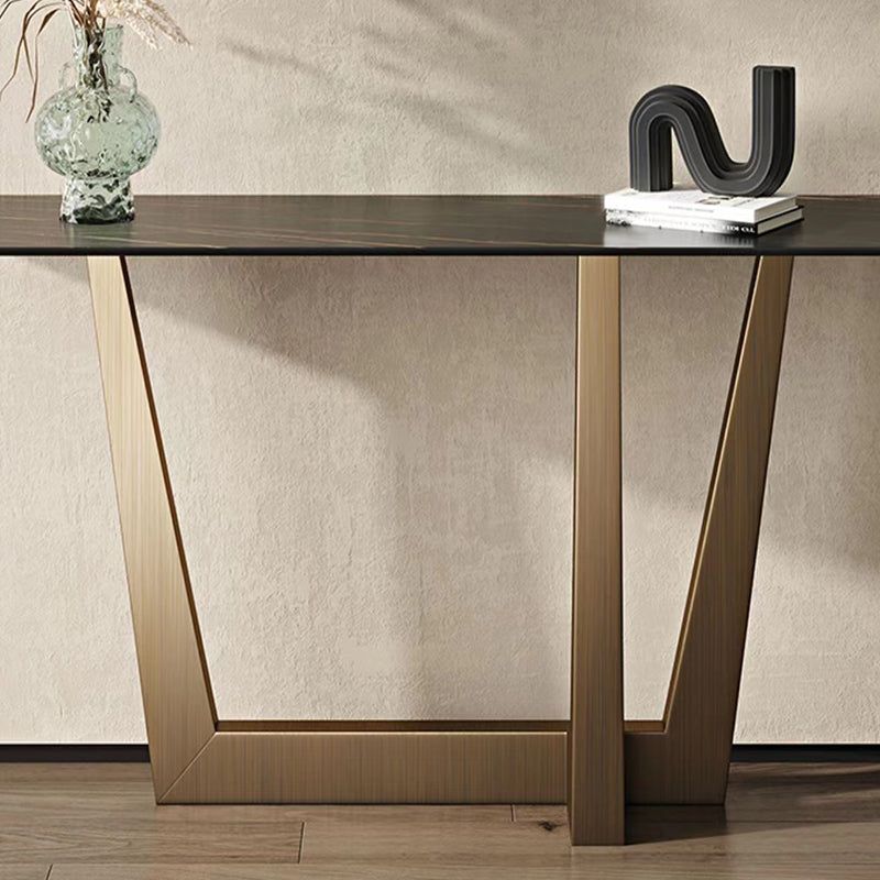 Modern 15.75" W Console Table Stone Rectangle Accent Table for Hall