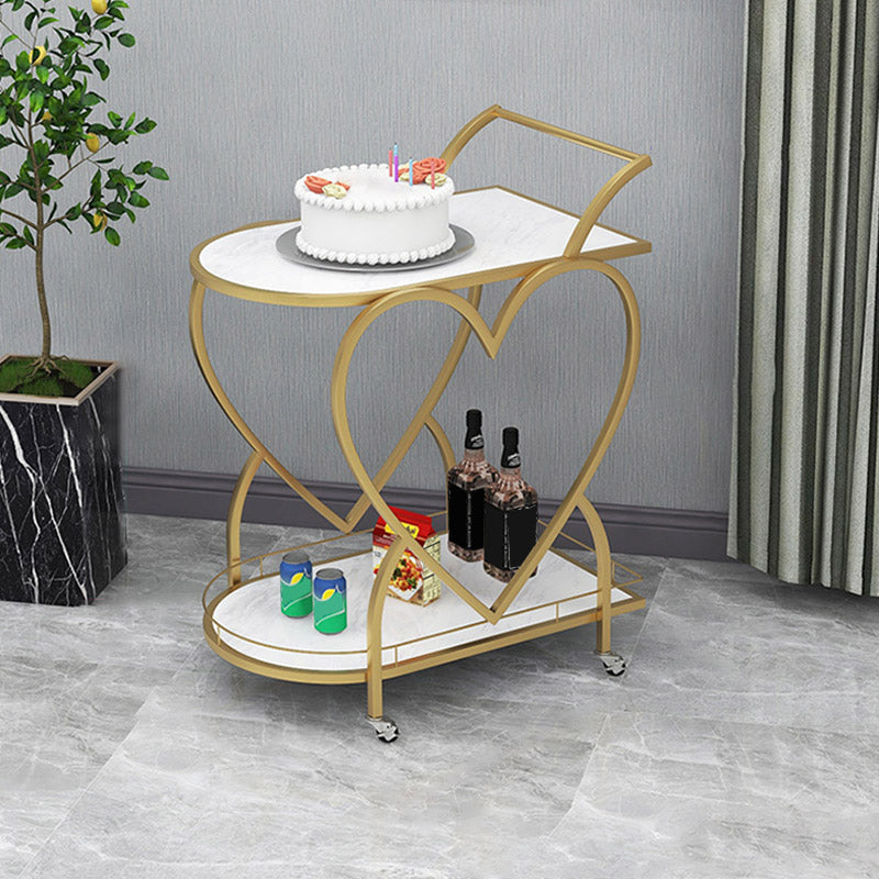 Open Storage Modern Prep Table Home Dining Rolling Prep Table