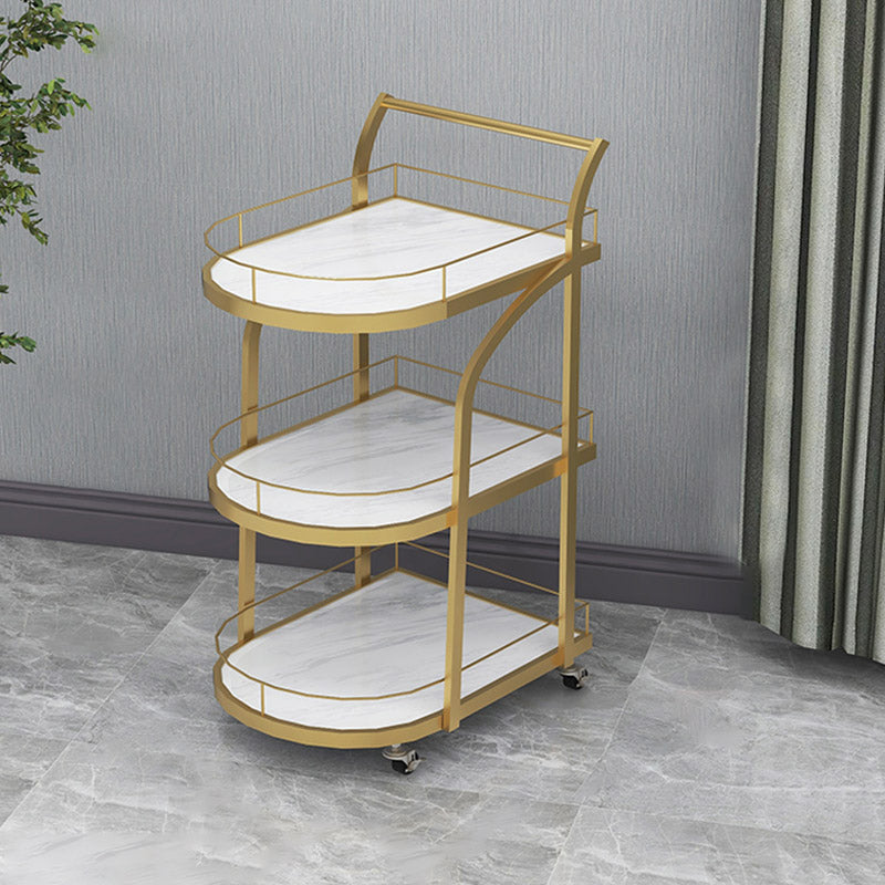 Open Storage Modern Prep Table Home Dining Rolling Prep Table