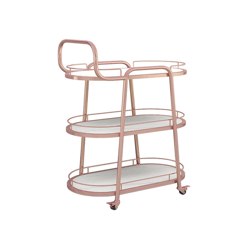 Modern Kitchen Trolley Open Storage Home Dining Rolling Prep Table