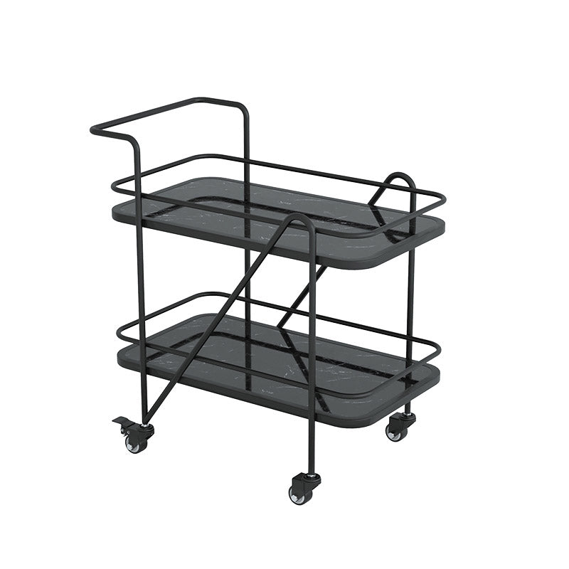 Modern 2-Tier Prep Table Rectangular Open Storage Prep Table