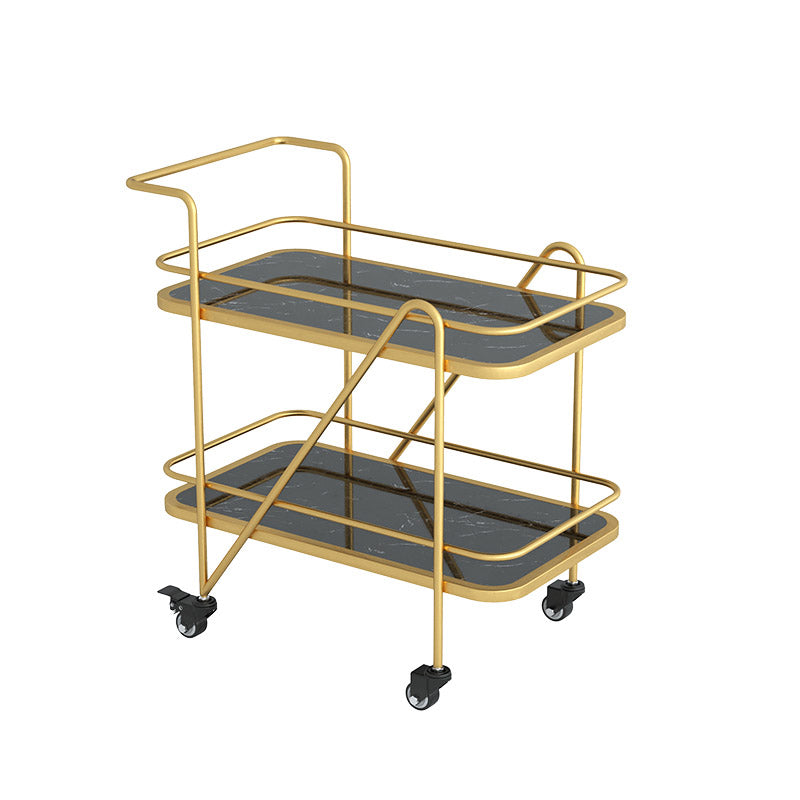 Modern 2-Tier Prep Table Rectangular Open Storage Prep Table