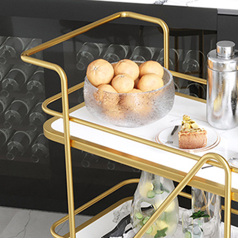 Modern 2-Tier Prep Table Rectangular Open Storage Prep Table