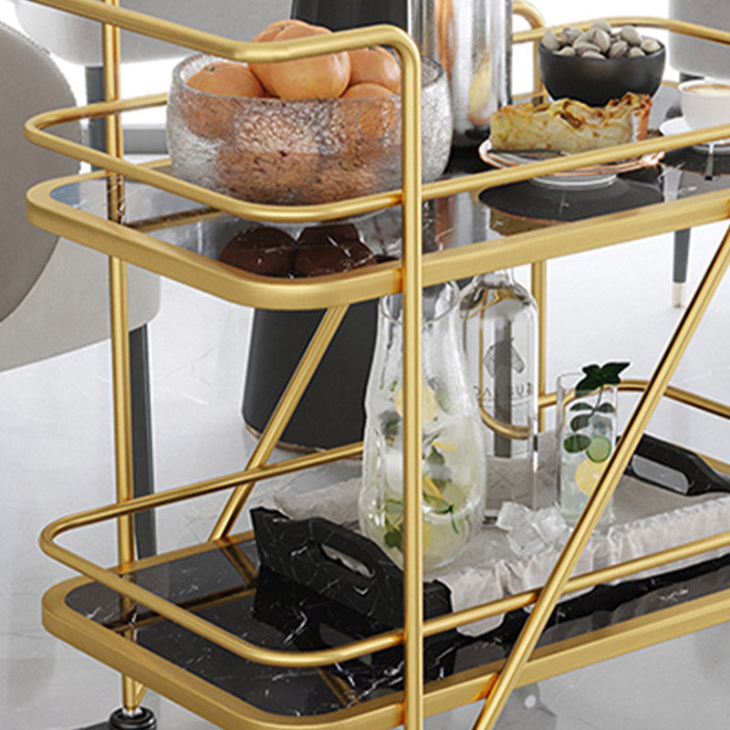 Modern 2-Tier Prep Table Rectangular Open Storage Prep Table