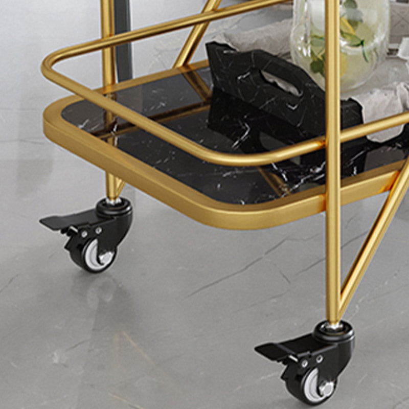 Modern 2-Tier Prep Table Rectangular Open Storage Prep Table