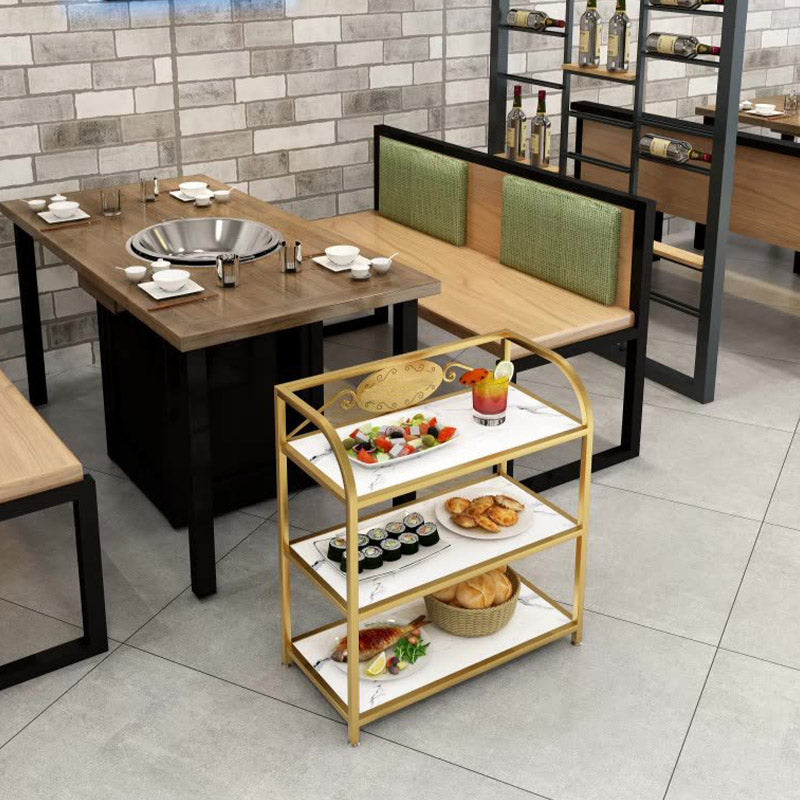 3-Tier Open Storage Prep Table Home Dining Modern Kitchen Trolley