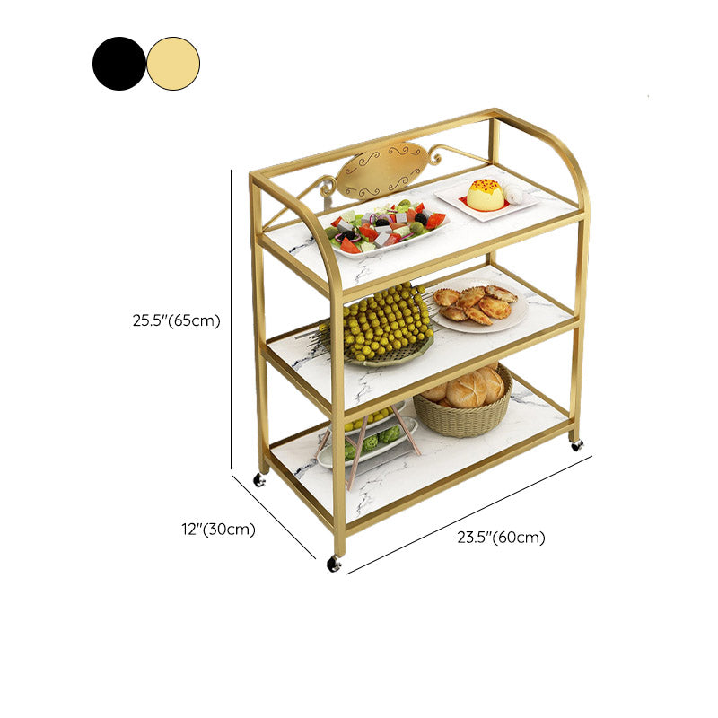 3-Tier Open Storage Prep Table Home Dining Modern Kitchen Trolley