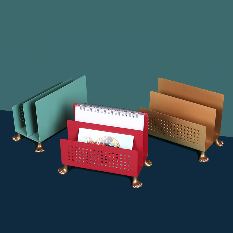 1 Shelf Metal Horizontal Bookshelf Standard Glam Closed Back Bookcase