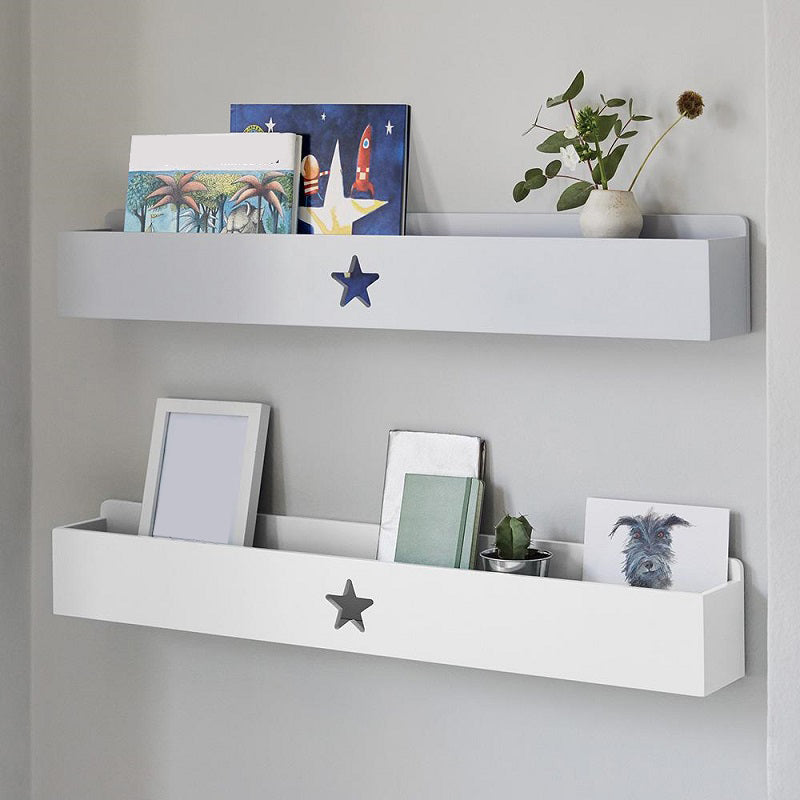 Engineered Wood Contemporary Bookshelf Floating Closed Back Bookcase