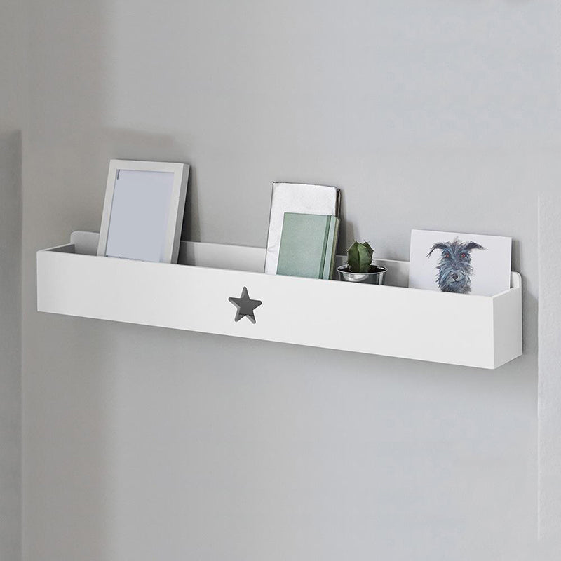 Engineered Wood Contemporary Bookshelf Floating Closed Back Bookcase