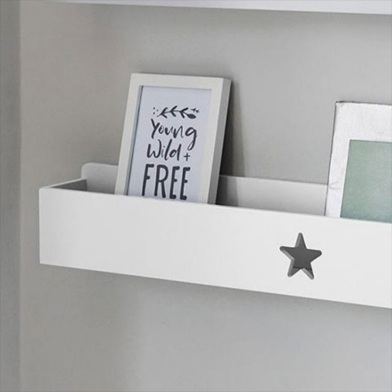 Engineered Wood Contemporary Bookshelf Floating Closed Back Bookcase