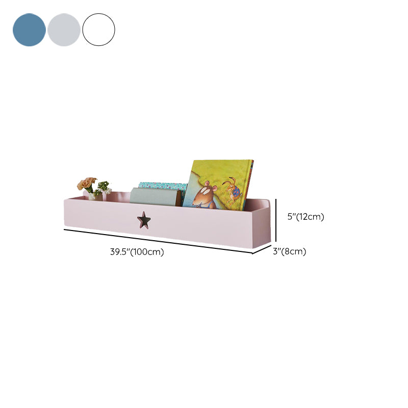 Engineered Wood Contemporary Bookshelf Floating Closed Back Bookcase