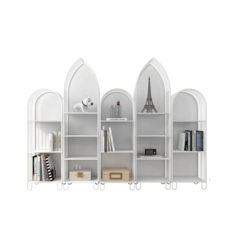 Glam Standard Bookcase Metal Closed Back Bookshelf with Shelves