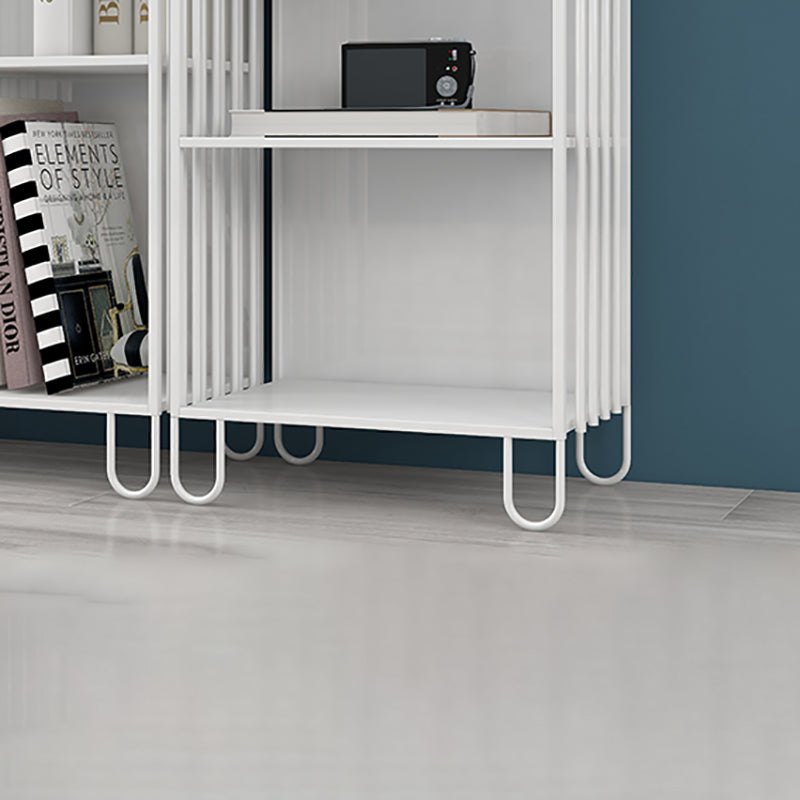 Glam Standard Bookcase Metal Closed Back Bookshelf with Shelves